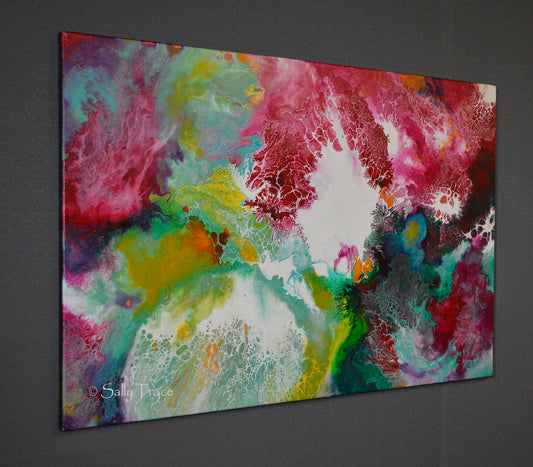 "Coming Alive 3", Original Fluid Abstract Painting