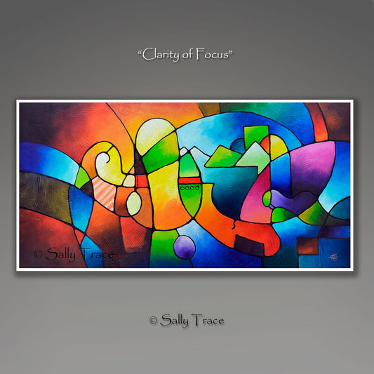 Fine art quality paper prints of the original painting "Clarity of Focus" abstract painting print by Sally Trace