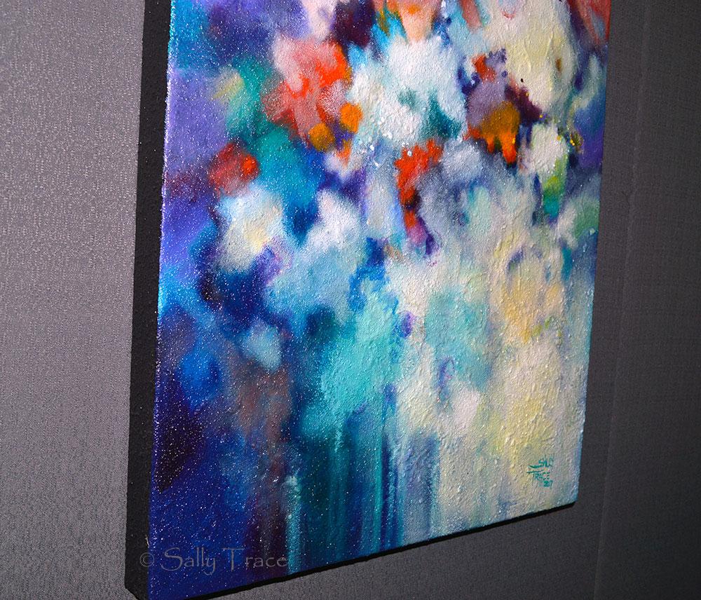 Higher Vibration, original abstract textured painting by Sally Trace