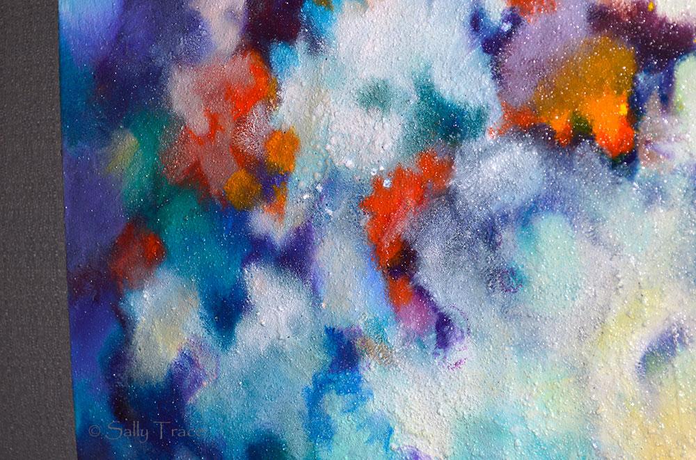 Higher Vibration, original abstract textured painting by Sally Trace