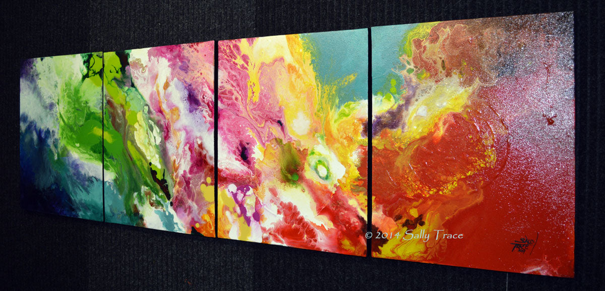 "Clean Sweep" Original Four Canvas Painting, Sold