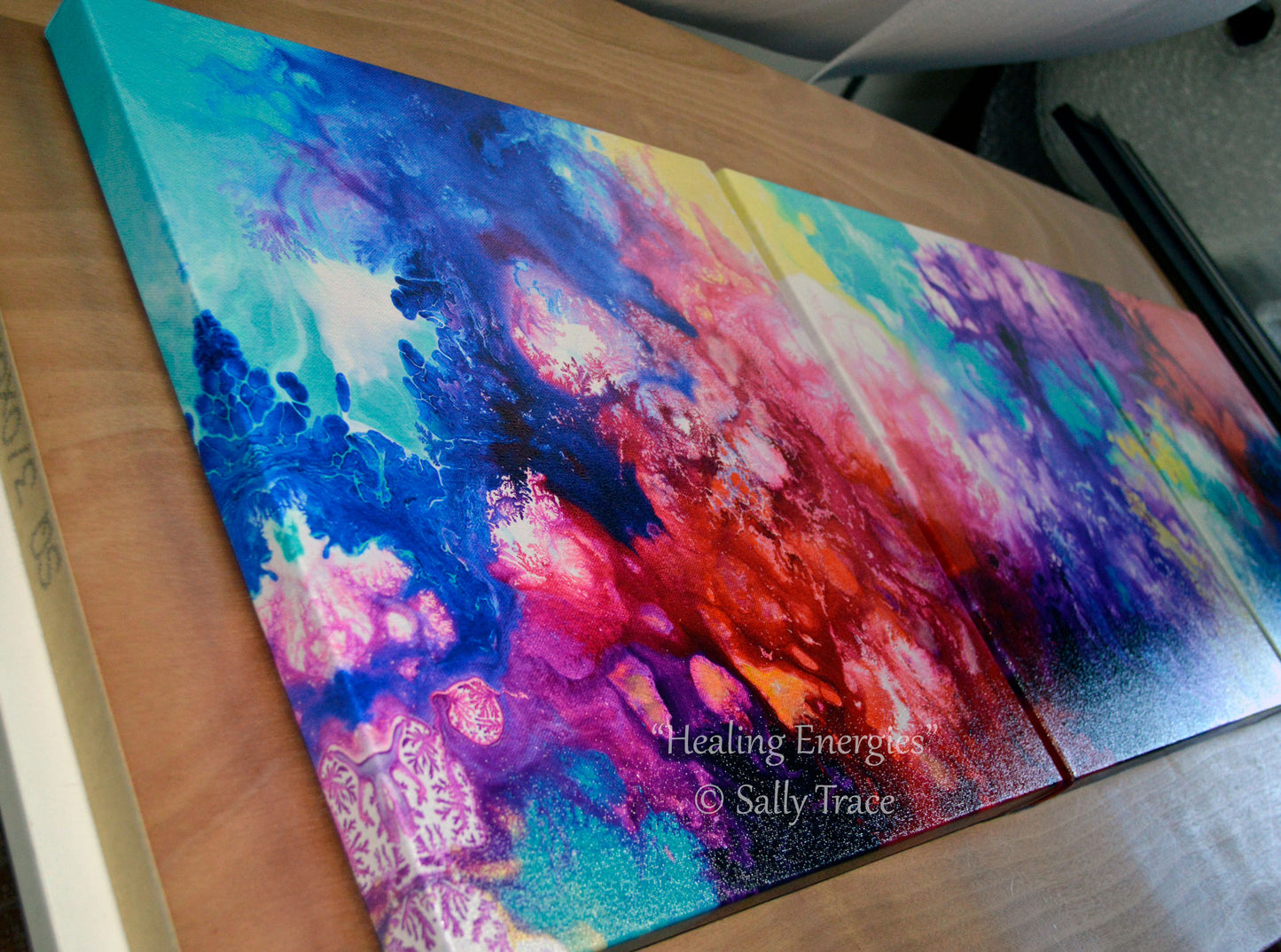 "Healing Energies"  Giclee Prints from the original abstract fluid painting