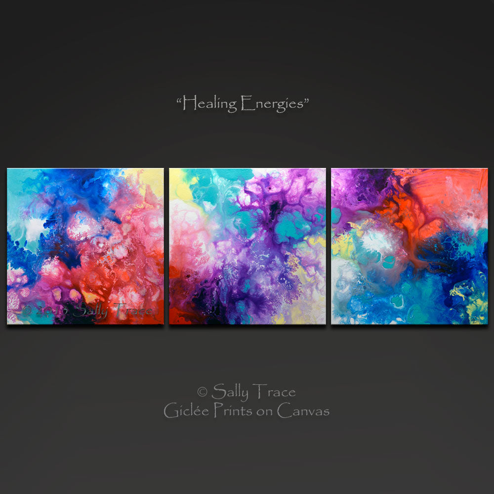 "Healing Energies"  Giclee Prints from the original abstract fluid painting