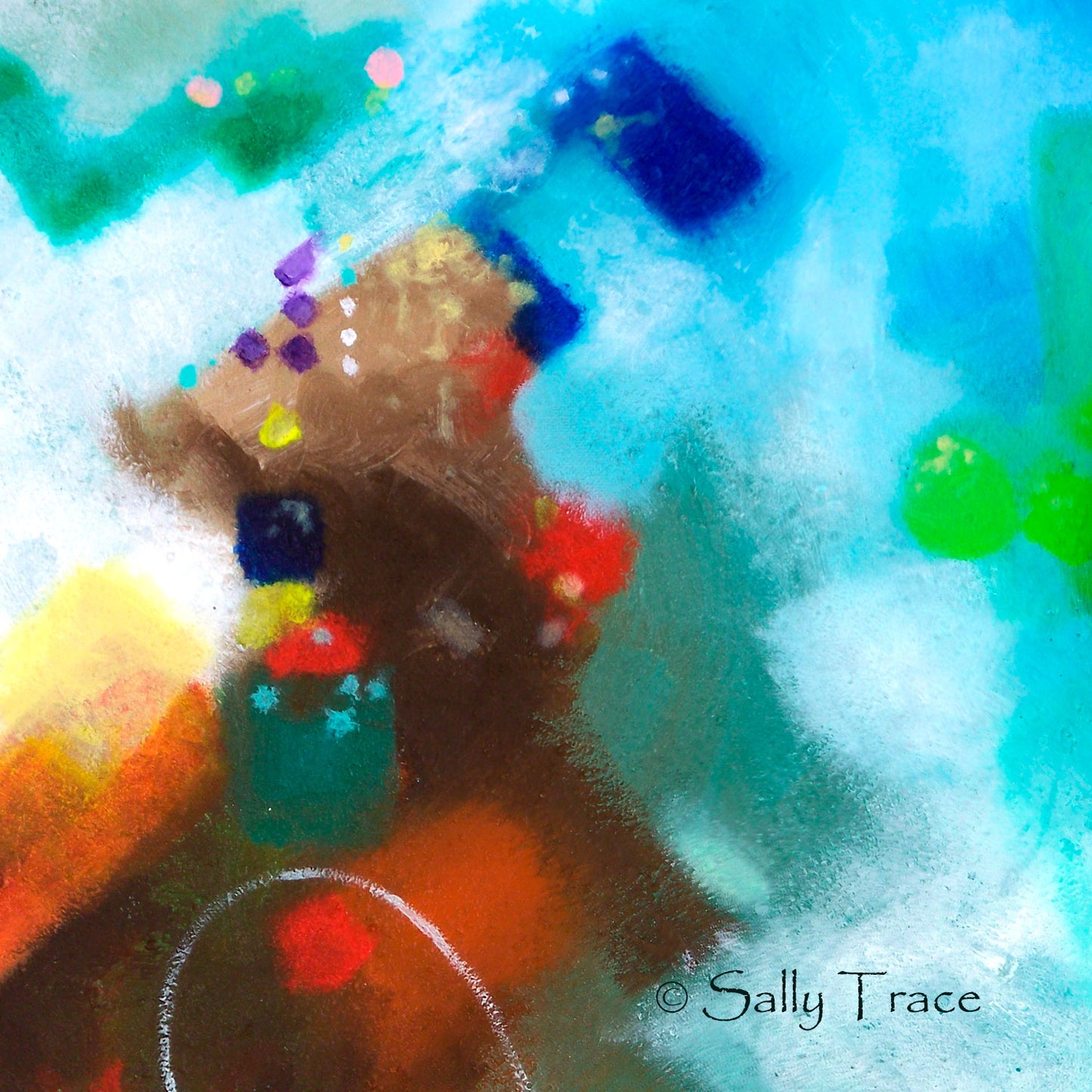 Modern contemporary abstract wall art giclee print by Sally Trace, "Third Level Harmonics" by Sally Trace, detail