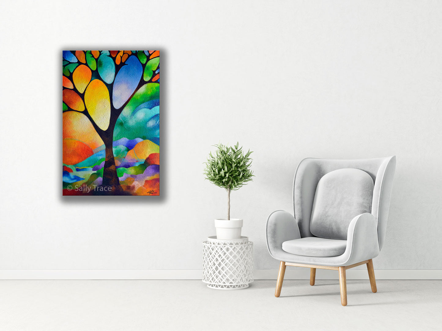 "Tree of Joy" Original Textured Abstract Painting Commission