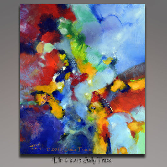 Lilt, textured abstract painting