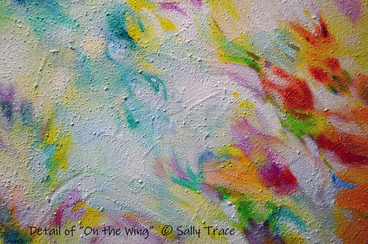 Detail of "On the Wing" a textured original painting