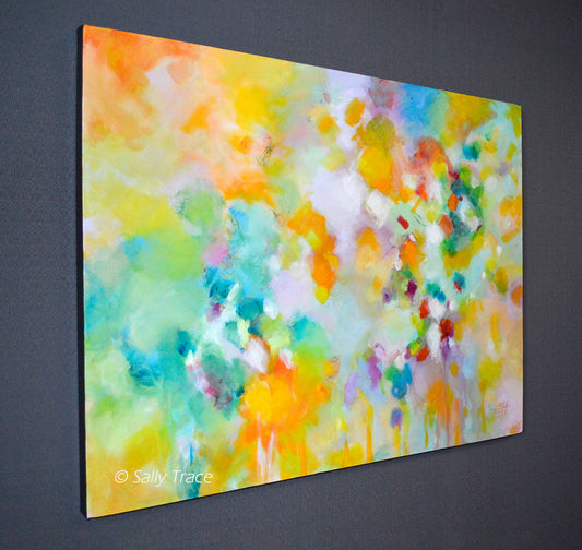 Lightness, original abstract acrylic painting by Sally trace