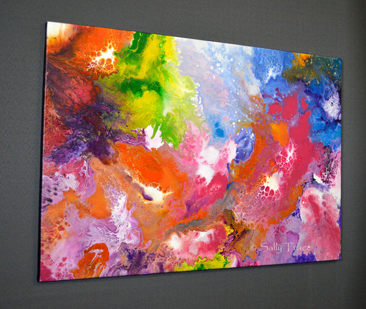 Playful Persuasion, fluid art painting