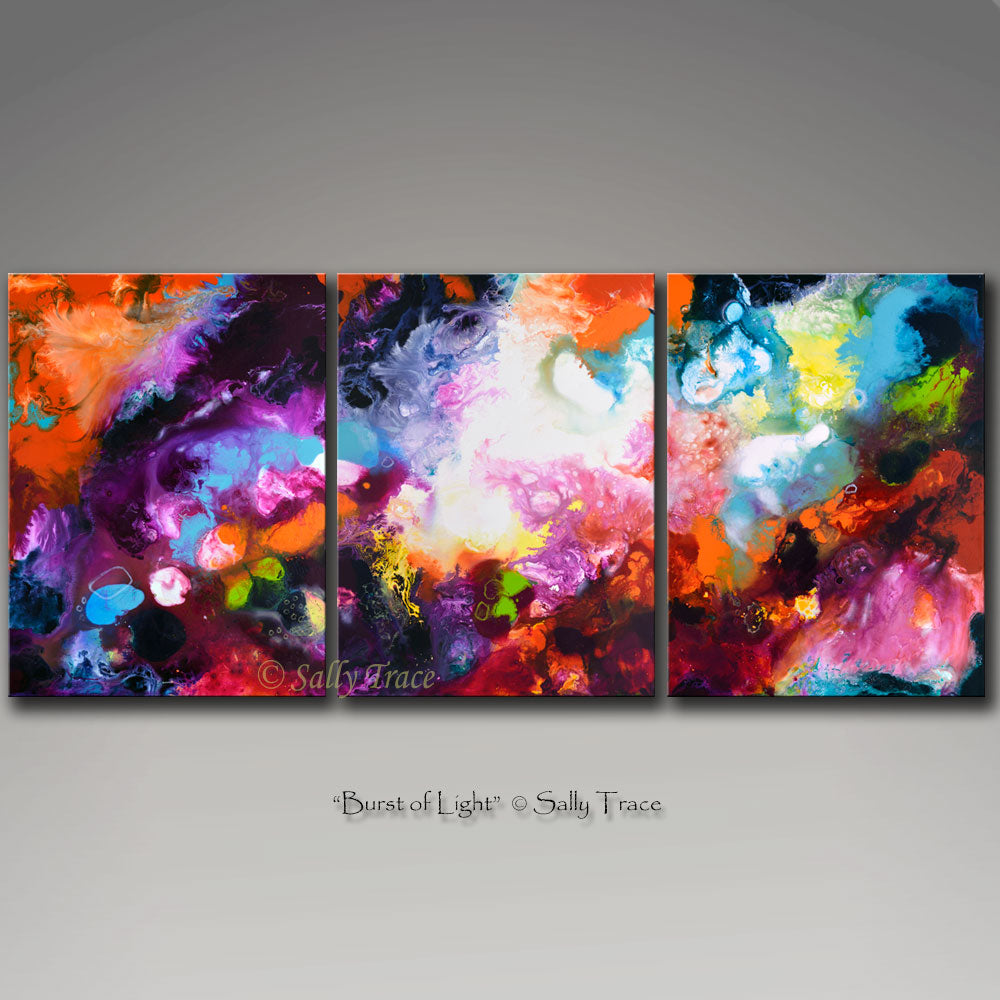 Burst of Light, fine art abstract painting by Sally Trace