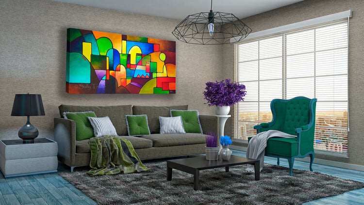 Fine art giclee prints abstract contemporary modern art for the living room