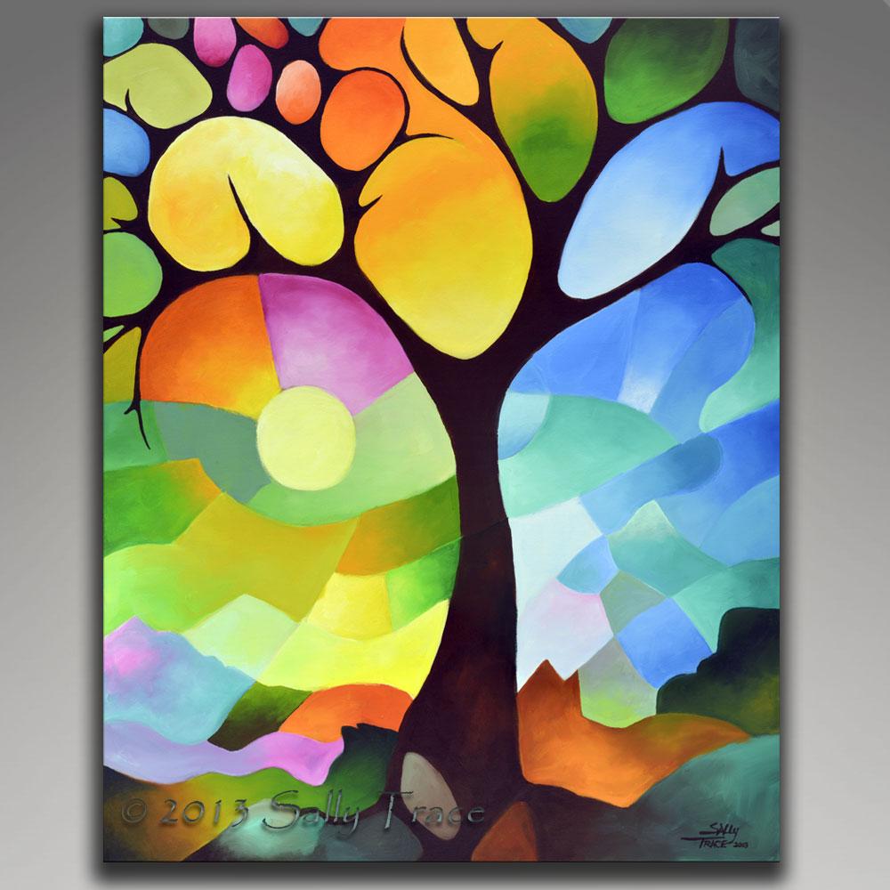 "Dreaming Tree" Original Abstract Landscape Painting Commission