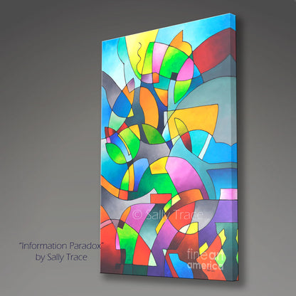 Information Paradox, geometric art prints from the original painting by Sally Trace