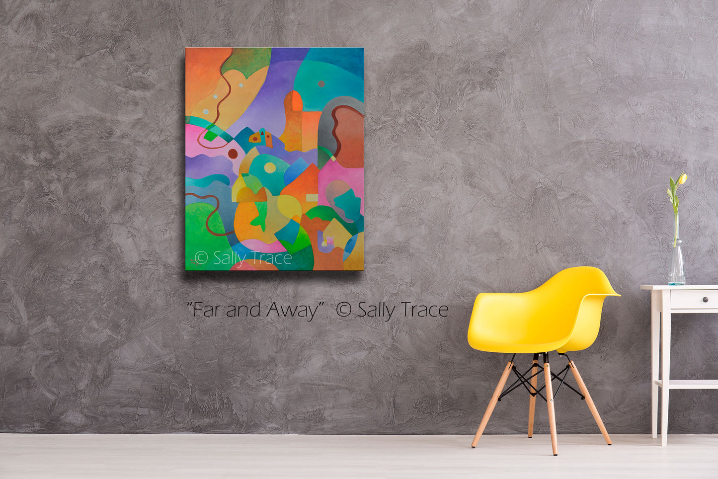 "Far and Away" is one of my vertical abstract landscape paintings.