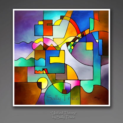 "Unified Theory" prints made from the original painting by Sally Trace