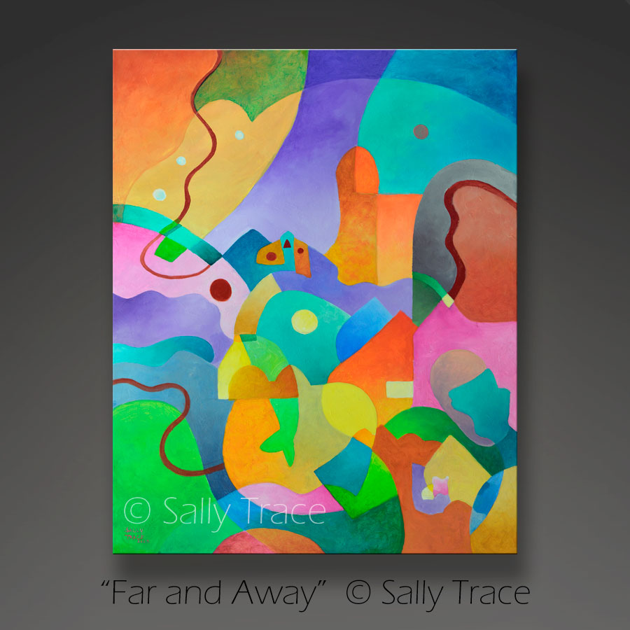 "Far and Away" original paintings prints on stretched canvas and archival paper.