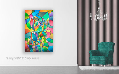 "Labyrinth"  Stretched Canvas or Archival Paper Prints
