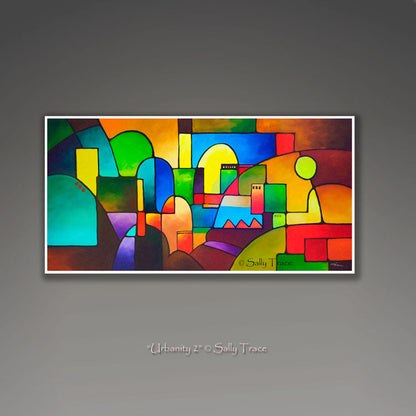 "Urbanity 2" Canvas or Paper Art Prints, Contemporary Abstract Painting