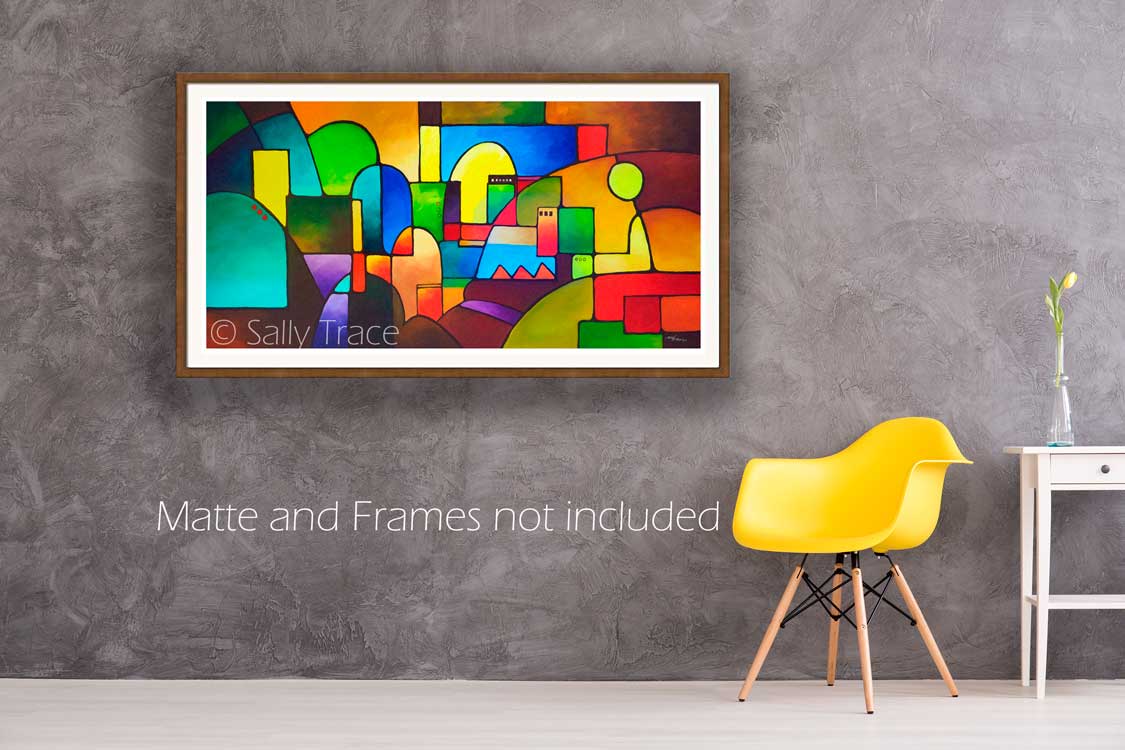 "Urbanity 2" Canvas or Paper Art Prints, Contemporary Abstract Painting