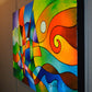 "Into the Wind" Original Abstract Sailboat Painting Commission