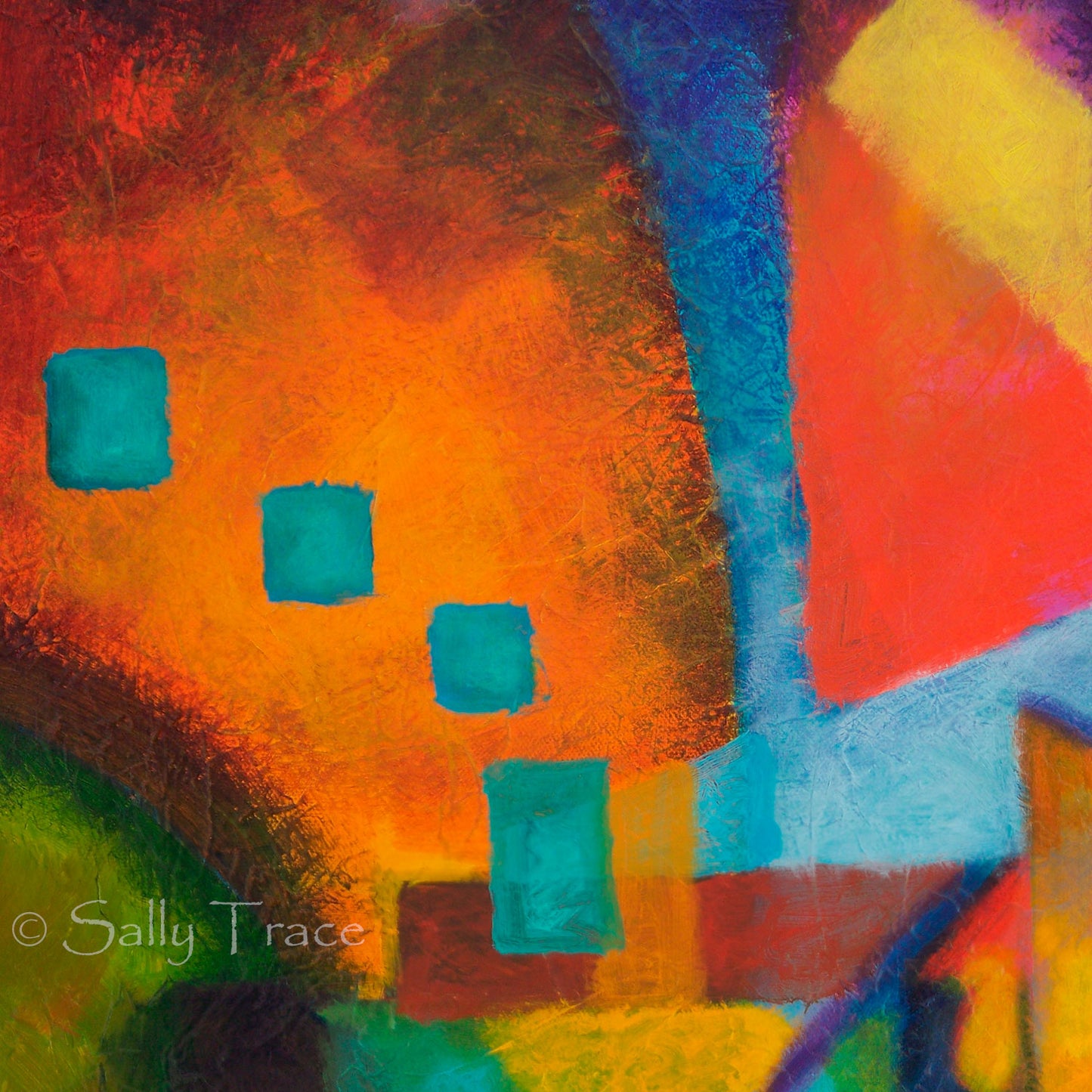 Contemporary abstract art by Sally Trace, "Attraction"