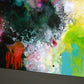 Convergence, fluid art original pour painting by Sally Trace