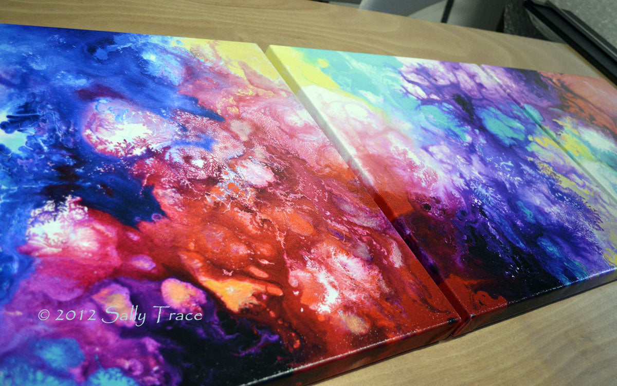 "Healing Energies"  Giclee Prints from the original abstract fluid painting