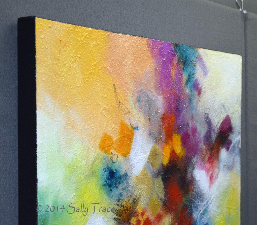 Dance Around It, original textured painting by Sally Trace