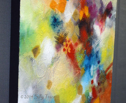 Dance Around It, original textured painting by Sally Trace