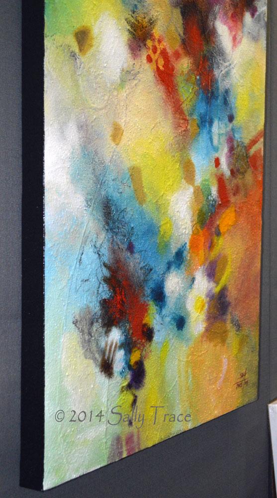 Dance Around It, original textured painting by Sally Trace