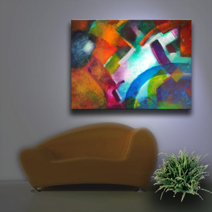 Declaration, original abstract painting by Sally Trace