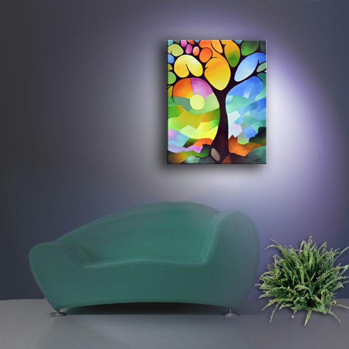 Dreaming Tree, giclee prints on canvas by Sally Trace 