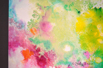 Ethereal Resonance fluid art pour painting prints by Sally Trace 