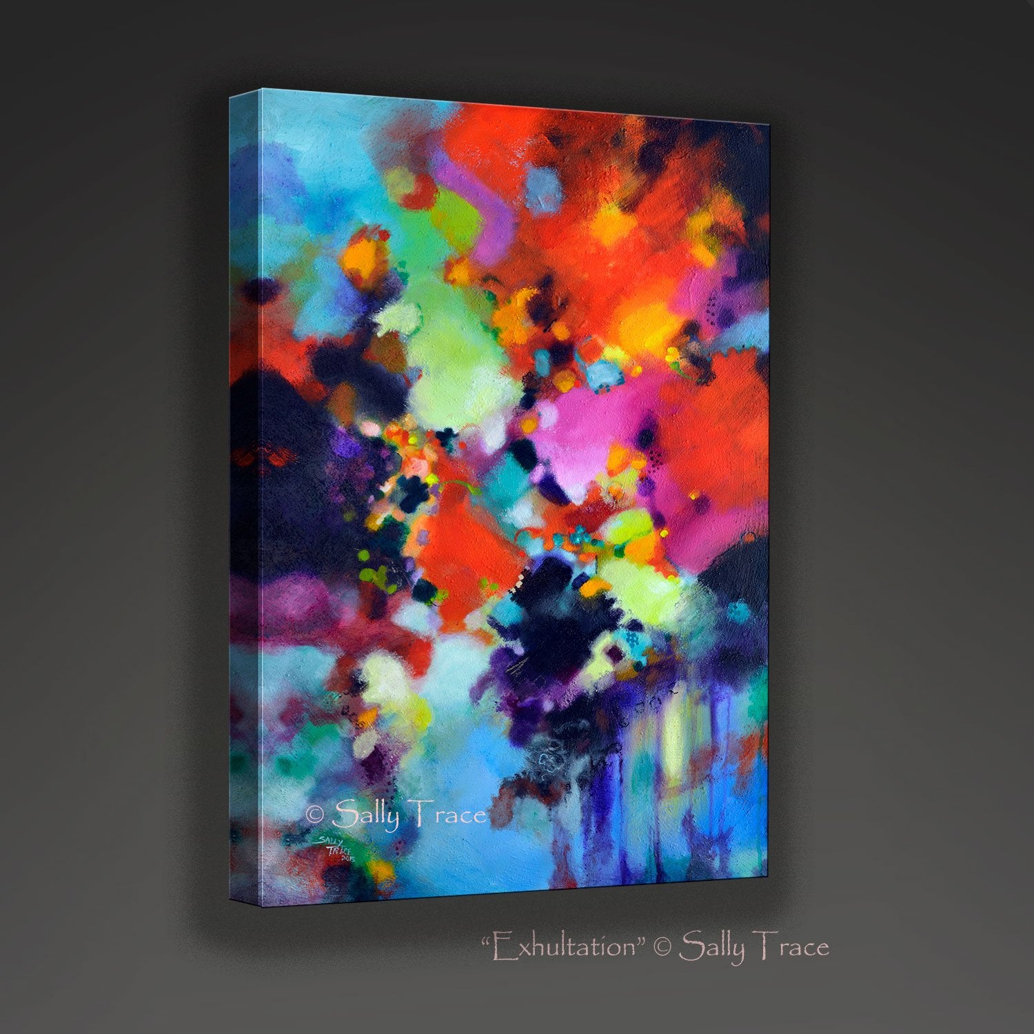 Exultation, abstract painting giclee art print by Sally Trace