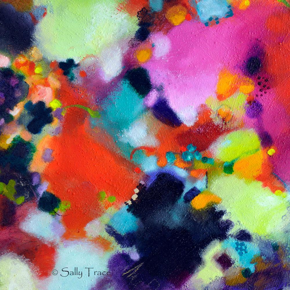 Exultation, abstract painting giclee art print by Sally Trace