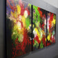 Hold On original triptych abstract fluid painting Sally Trace 