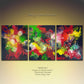 Hold On original triptych abstract fluid painting Sally Trace 