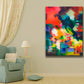 Giclee prints of an abstract Color Field painting by Sally Trace, room view