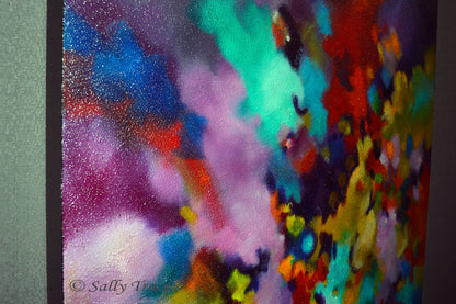Fine art original abstract art mixed media painting by Sally Trace, Sold