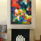 Abstract art color field painting by Sally Trace,, reeom view
