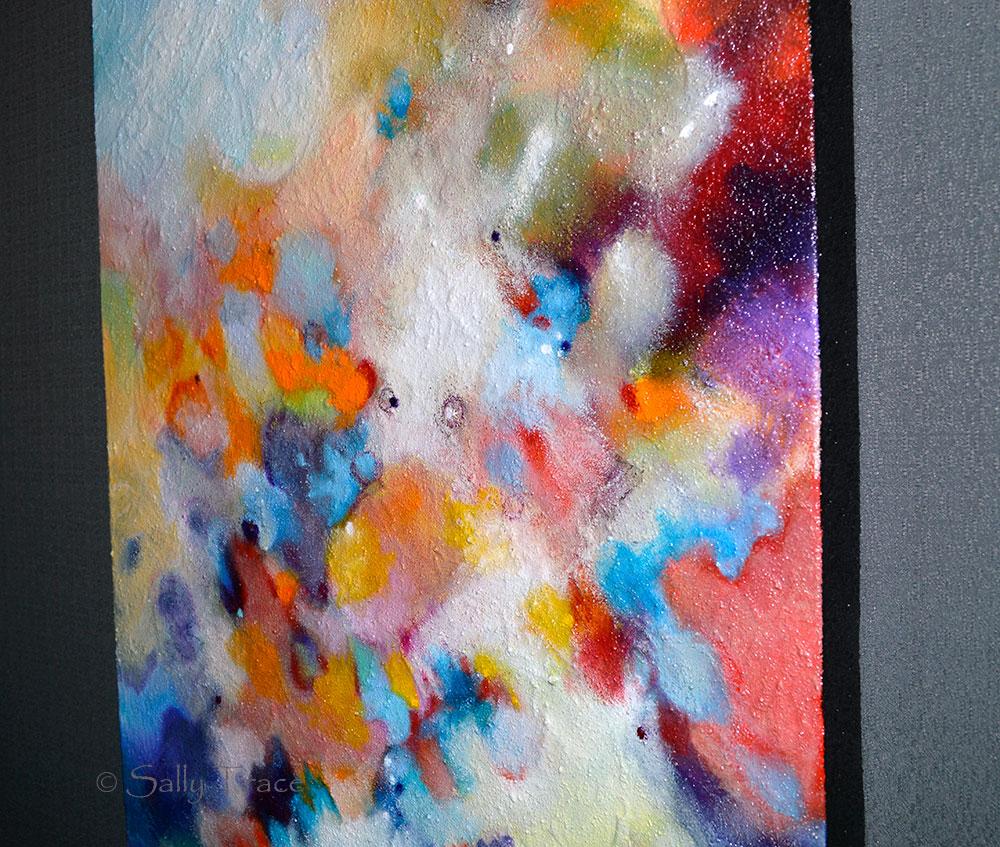 Higher Vibration, original abstract textured painting by Sally Trace