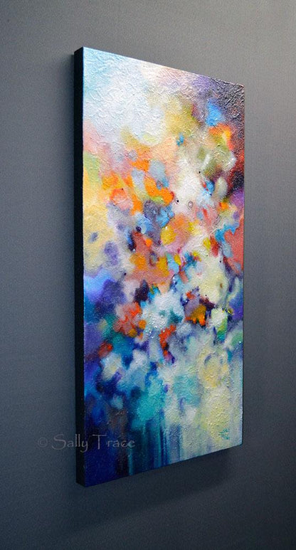 Higher Vibration, original abstract textured painting by Sally Trace