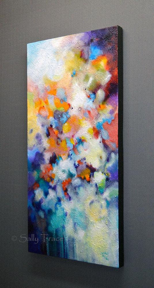 Higher Vibration, original abstract textured painting by Sally Trace