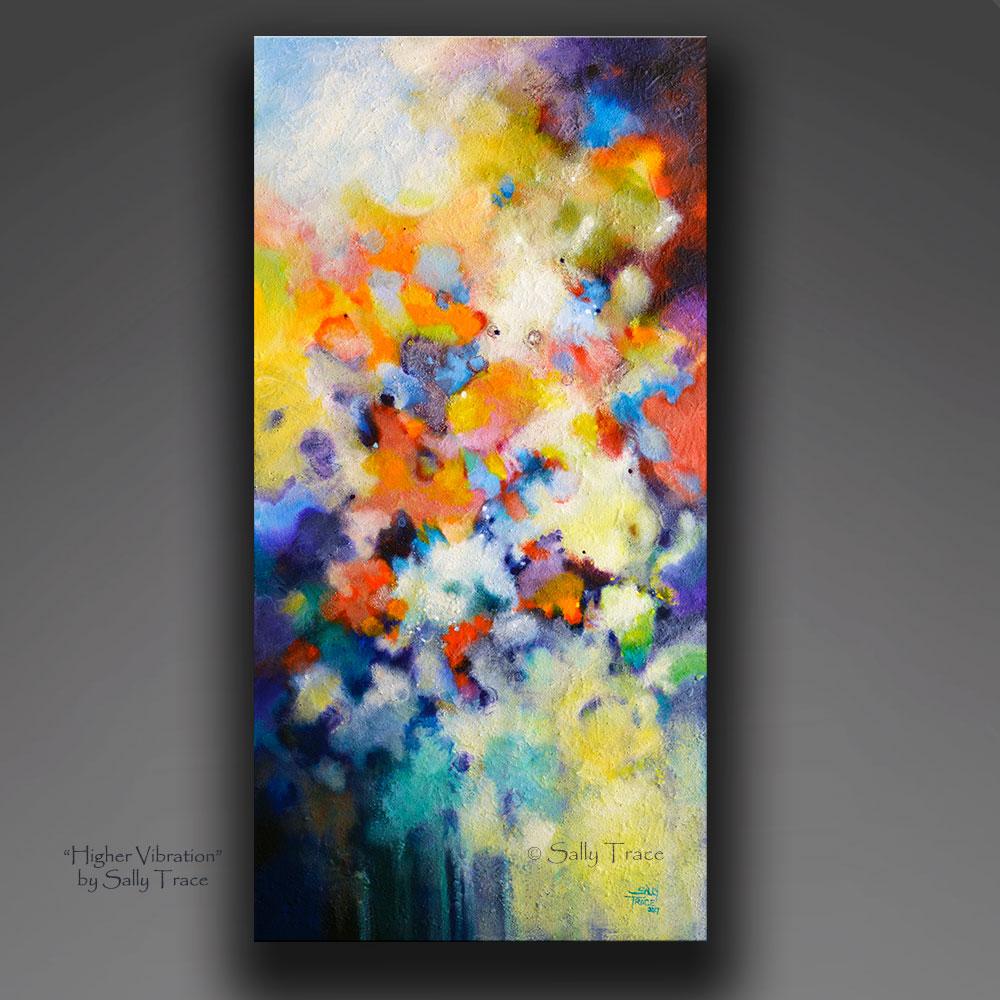 Higher Vibration, giclee print on canvas by Sally Trace, Modern art for sale, contemporary abstract art, art for sale by artist