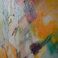 Original textured mixed media painting by Sally Trace, "In and Out", close-up.