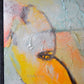 Original textured mixed media painting by Sally Trace, "In and Out", close-up.