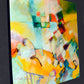 Original textured mixed media painting by Sally Trace, "In and Out", side view..