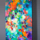 "Lifting Clouds" original fine art abstract textured painting for sale by Sally Trace, side view