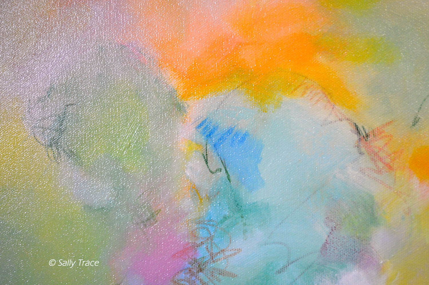 Modern art painting for sale "Lightness" by Sally Trace