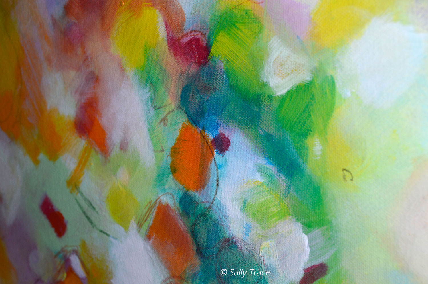 Modern art painting for sale "Lightness" by Sally Trace